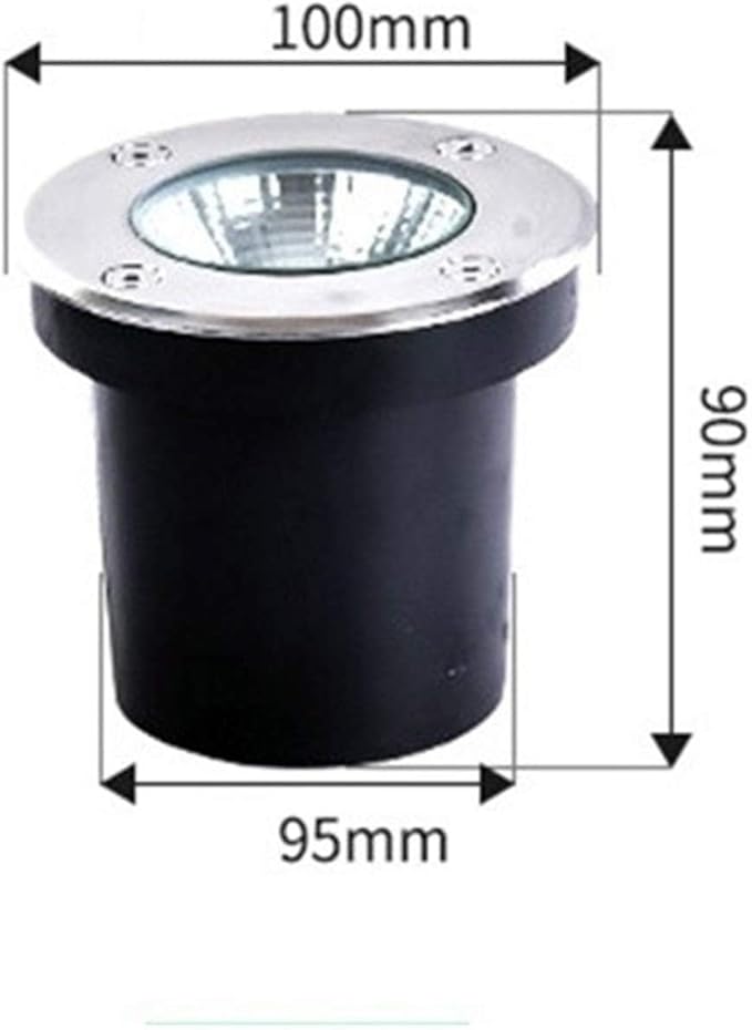 4PCS Round Landscape Light - 3W Outdoor Floor Spotlight IP67 Waterproof Outdoor Recessed LED Spotlight Outdoor Step Garden Floor Spotlights LED Beam Spotlight for Lawn Garden Hotel ( Color