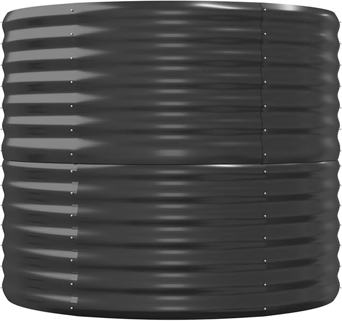 Garden Raised Bed Powder-Coated Steel Planter Box 59.8x31.5x26.8 in Wide and Deep for Outdoor Plants Vegetables Herbs and Flowers