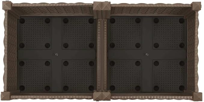 Raised Bed Brown Polypropylene Medium Durable Raised Bed Gardening Pots &amp Planters 316512