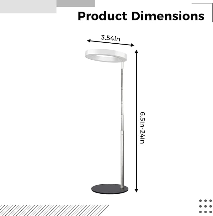 USB Powered Plant Light Led Grow Light with Full Spectrum and Timer Red &amp Blue 16.5-60 Cm Adjustable for Indoor Plants