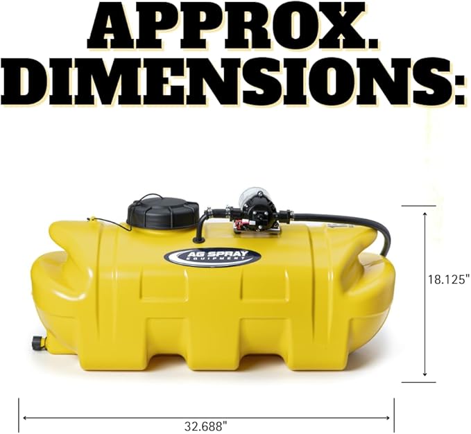 15 Gallon Gold Spot Sprayer – 2.2 GPM SHFLO 12V Pump Deluxe Handgun with Adjustable Tip 15’ Hose – ATV/UTV Sprayer for Lawn Garden Weed &amp Pest Control