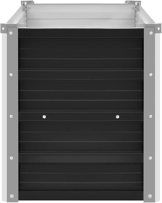 Garden Raised Bed Spacious Design Durable Weather-Resistant Enhanced Drainage 39.4 x 15.7 x 17.7 in Galvanized Steel Planter Box for Outdoor Gardening Vegetables Flowers Herbs