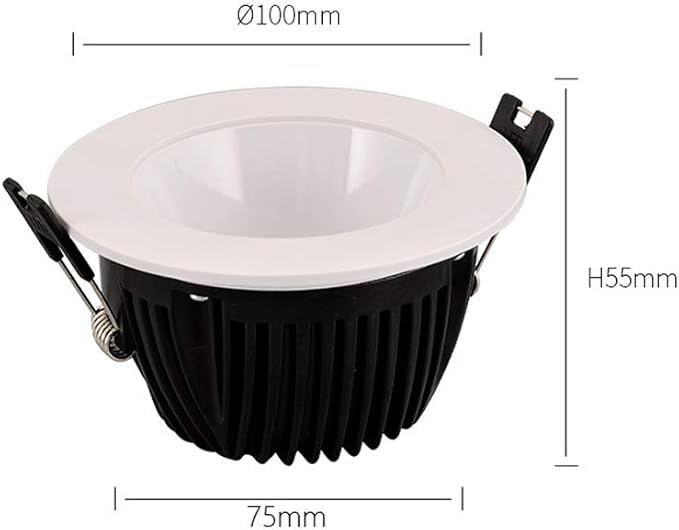 Spotlight Recessed 5 Packs High Brightness Led Cri80 60 Wide Pressure 75lm/w Ceiling Light Integrated