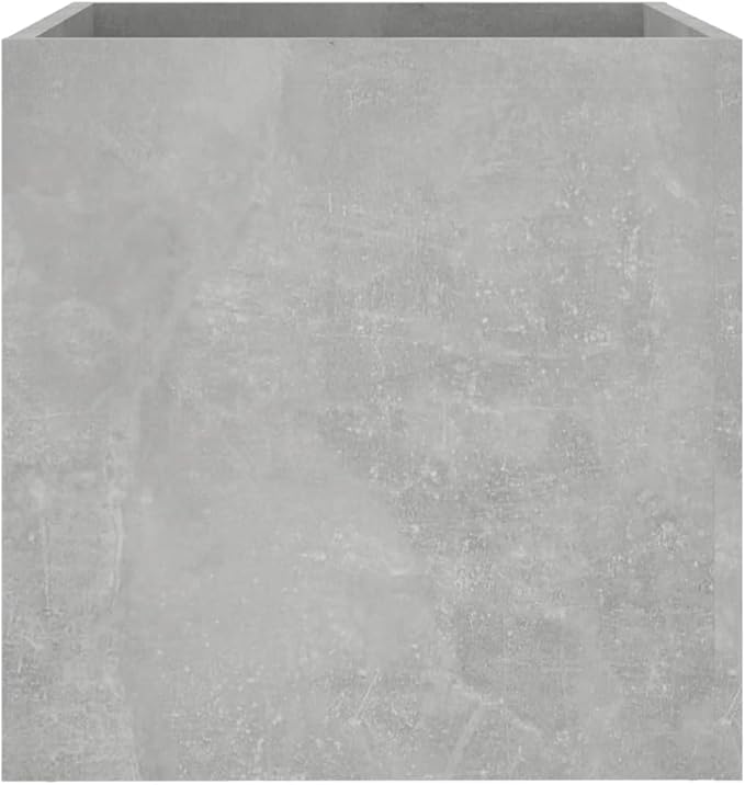 Concrete Grey Square Planter Box 15.7x15.7x15.7 in Modern Raised Indoor Garden Bed in Engineered Wood Large 17 Gal Raised Planter for Living Room Bedroom Office