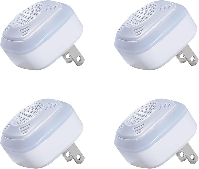 OWLTRA OW-5 Ultrasonic Rodent Repellers 4 Pack Effectively Repel Rodents While 100% Silent &amp Safe to Humans and Non-Rodent Pets White