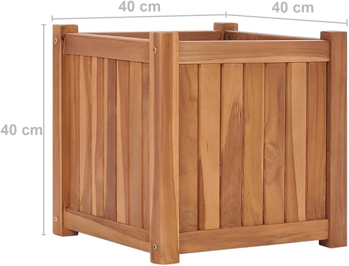 Raised BedGarden DecorationBackyard Raised BedsFreestanding PlantersGardening AccessoriesHerb Plantersfor BalconiesTerracesGardensPatiosLawn15.7x15.7x15.7 Solid Wood Teak