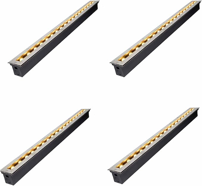 Rectangular Ground Landscape Light - Outdoor Ground Spotlight Recessed LED Underground Light IP66 Waterproof Long Strip Floor Lamp for Parks Squares LandscaWarm White-12W
