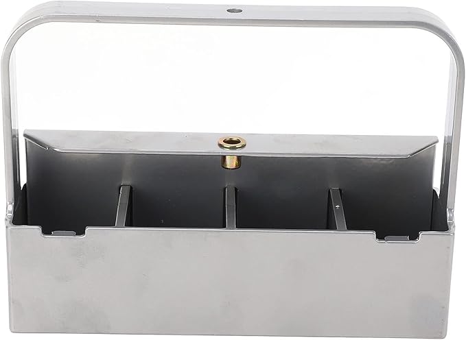 Manual Soil Block MakerSoil Blocker with Comfortable HandleSoil Block Maker with Handle 4 Cell Seed Blocker Stainless Steel Manual Seed Potting Blocking Tools