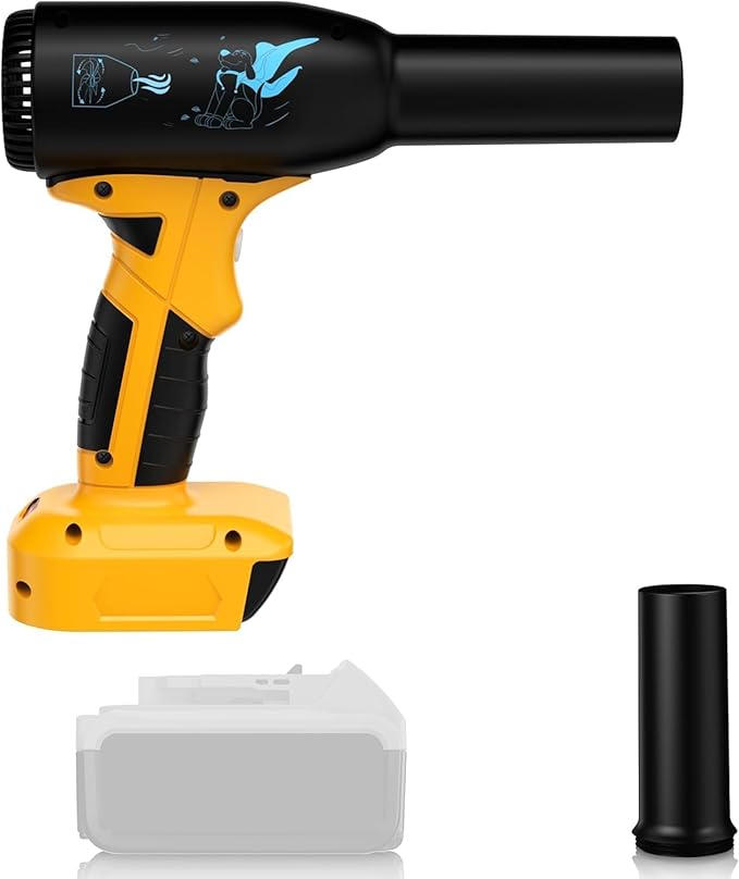 Cordless Leaf Blower for Dewalt 20V Max Battery (No Battery Included) – Jet Turbo Mini Blower 90000RPM Compressed Air Duster for Cleaning Keyboard/BBQ Drying &amp Household Use