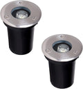 2PCS Led Recessed Floor Spotlight - Floor Landscape Light Round LED Buried Lamp IP65 Waterproof Underground Light for Landscape Decoration Garden Floor Patio Sidewalk Lighting (Green 1WAC24V)