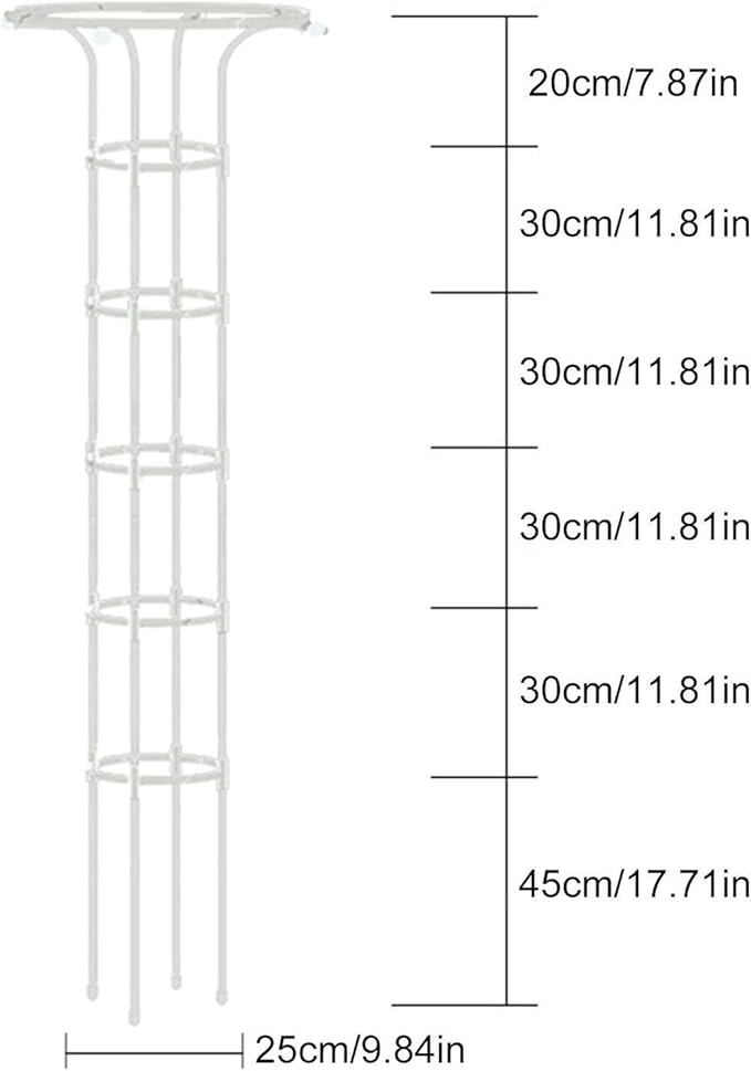 Indoor Plant Trellis - Single Umbrella-Shaped Indoor Trellis - 72.8in Garden Trellis for Climbing Plants Plant Trellis Flower Support Climbing Trellis Support Stake for Garden
