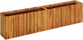 Solid Acacia Wood Garden Raised Bed Planter Box for Vegetables Grass Lawn Yard 78.7x11.8x19.7-386