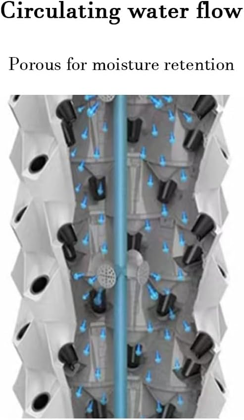 Garden Indoor Hydroponics Tower Vertical Garden Planter with LED Grow Light Water Circulation Cultivation Soilless Cultivation for Vegetable Fruit(10 Layers)