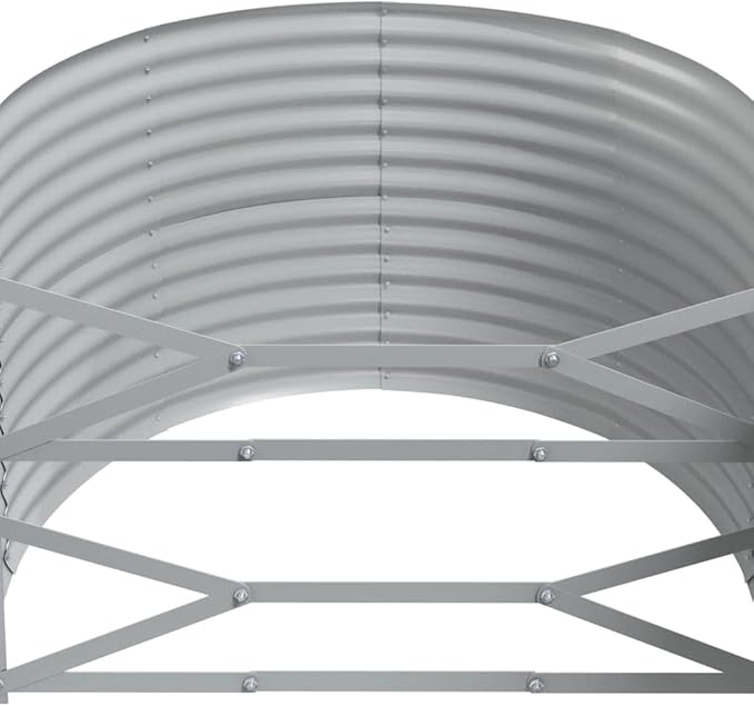 Garden Raised BedPrivacy BarriersPrivacy FencesDecorative Patio PlantersFreestanding PlantersGardening Accessoriesfor BalconyPatioCourtyardPowder-Coated Steel 98x39.4x26.8 Gray