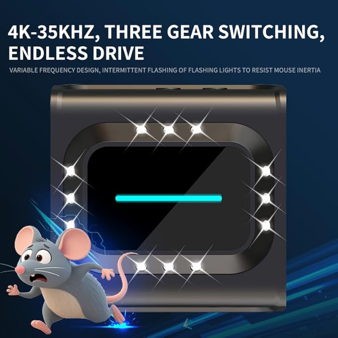 2026 Mice Rat Repellent Plug-in for House Rodent Squirrel Repellent Ultrasonic Mouse Traps Deterrent Device Bat Removal Attic Garage Basement Warehouse Home
