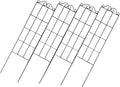 TEHAUX 4pcs Metal Plant Climbing Support Frames 50x15cm Black Vine Climbing Flower Rack Indoor Outdoor Garden Trellis for Potted Plants and Home Use
