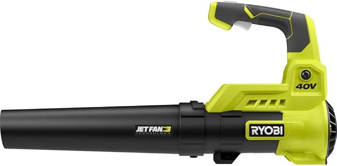 RYOBI 110 MPH 525 CFM 40-Volt Lithium-Ion Cordless Jet Fan Leaf Blower (Battery &amp Charger Not Included Bare Tool Only)