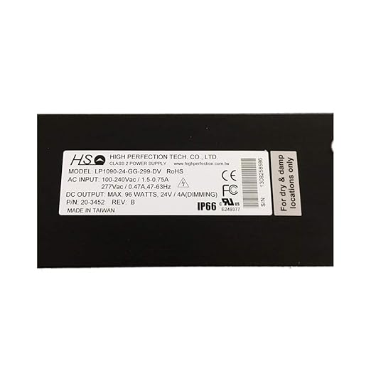 High-Perfection-Tech LP1090-24-GG-299-DV Dimmable LED Driver 96W 24V 100-240V