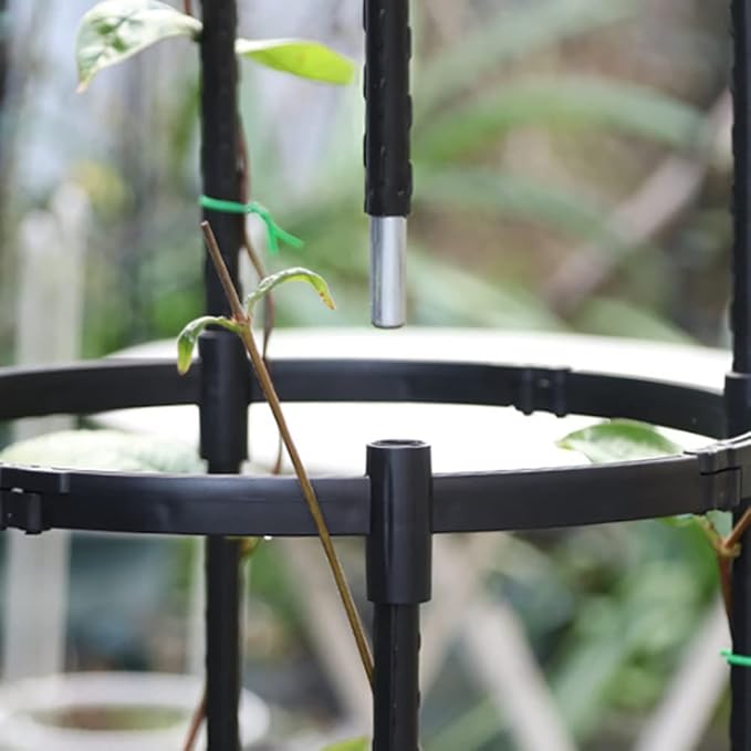 Tower Obelisk Garden Trellis for Climbing Plants and Flowers - Elegant Metal Support Stand for Vines and Roses - 115cm145cm175cm Tall - Black (Size : 12.5/31.7cm Dia. x69/175cm H)