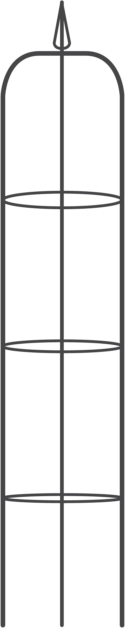 Gardman Decorative Easy Garden Obelisk R07701 Climbing Plant Metal Support. 75 Height x 13 Diameter Black
