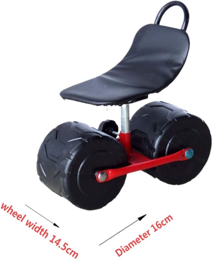 Trolley Portable Firm Iron Garden Cart Tool Planting Picking Stool Comfortable Pu Sponge Seat Pad Moving Chair with Wheels Garden Supplies F/A/S