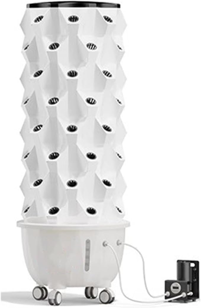 Aeroponic Tower Garden System Vertical Hydroponic Garden Tower Automatic Water Circulation Hydroponics Growing System Kit for Herbs Fruits and Vegetable(150cm/59in)