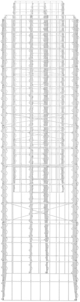 H-Shaped Galvanized Steel Wire Raised Garden Bed Planter Box for Outdoor Flower Beds and Vegetable Gardens Large Size 102.4 Length x 15.7 Width x 59.1 Height with Welded Mesh Stability