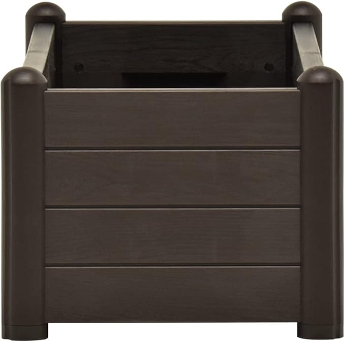 Garden Raised Bed Planter Boxes Outdoor Garden Bed Raised Planter Suitable for Restaurants Flowers Backyard Patios PP Mocha 39.4x16.9x13.8