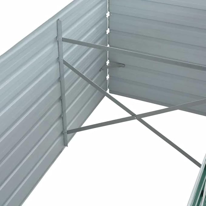 Raised Garden Bed Galvanized Steel 126 x 31.5 x 17.7 Green Outdoor Planter Box for Vegetables Flowers and Herbs Elevated Garden Bed for Patio Garden Boxes and Flower Beds