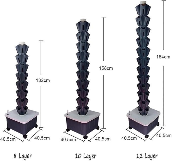 Hydroponics Growing SystemHydroponic System 8 Layer/10 Layer/12 Layer Home Balcony Yard for Planting Various Leafy Vegetables Flowers Herbs GYL24824(Color:B2Size:8 Layer)