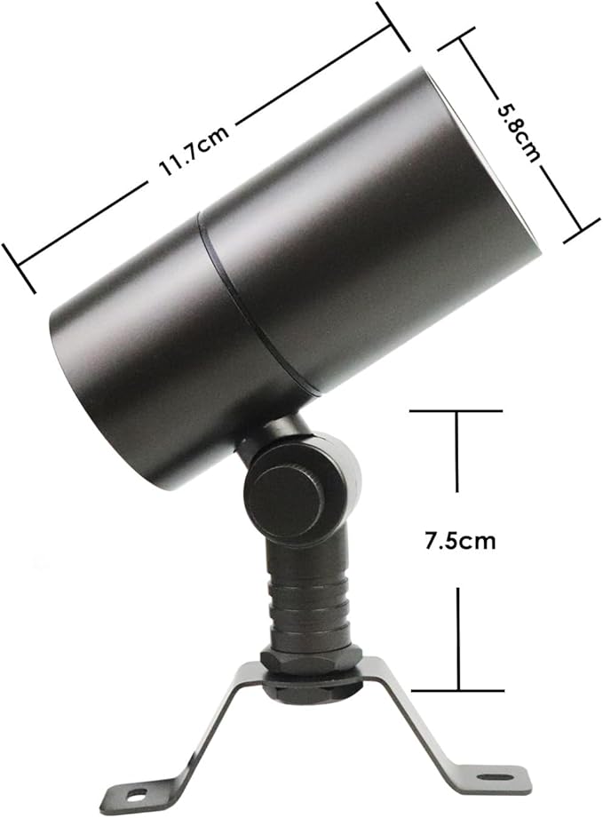 Cheopha 12V Outdoor Low Voltage Landscape Down Light Replaceable 5W MR16 LED Bulb (2700K Warm White) IP65 Waterproof Aluminum Spotlight for Tree Garden Lawn and Yard Lights 2-Pack