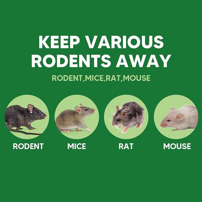 Rodent Repellent Mouse Repellent Pouches Mice Repellent Indoor Rat Repellant for House Mice Deterrent Keep Mice Away Extra-Strength Peppermint Effective for 80 ft² and 90 days-8P