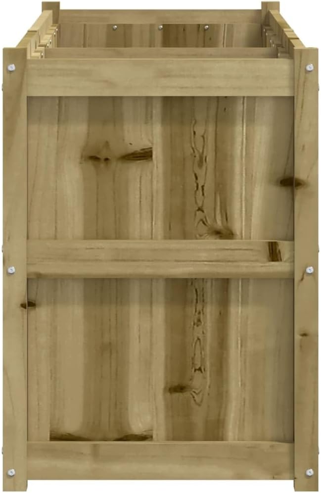 Wooden Raised Garden Bed Garden Planter Box Outdoor Wood Raised Garden Bed for Planting Plants Vegetables 59.1x19.7x27.6 Impregnated Wood Pine-258