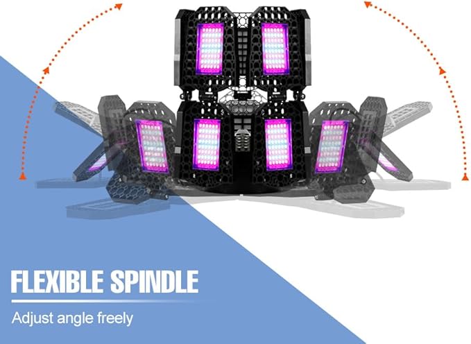 4PCS 400W LED Adjustable Grow Lamp 2835 Diodes Full Spectrum Planting for Seedling Veg Bloom Growth Natrual Sunlight Light E26/E27for All-Stage Seed Grow Light Flower Blooming Cabinet Lighting