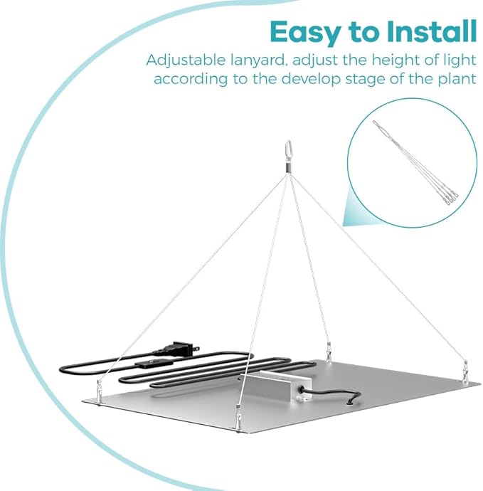 2PCS 800W LED Grow Lamps 504 LEDs Full Spectrum Dimmable Plant Light with Low-Heat Diodes Great for Indoor Succulent Growth Seedling Trays Sunlight-Mimicking Fill Lighting US Plug Works with 110V-277V