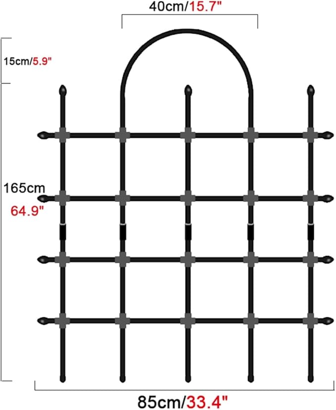 Garden Trellis And Tomato Cages Plant Supports Plant Trellis For Climbing Plants Indoor Outdoor Plant Cages For Flower Vegetable Vines Plant Trellis For Potted Plants(Color:BlackSize:180cm/70.8