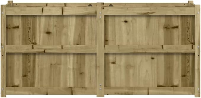 Wooden Raised Garden Bed Garden Planter Box Outdoor Wood Raised Garden Bed for Planting Plants Vegetables 59.1x19.7x27.6 Impregnated Wood Pine-258
