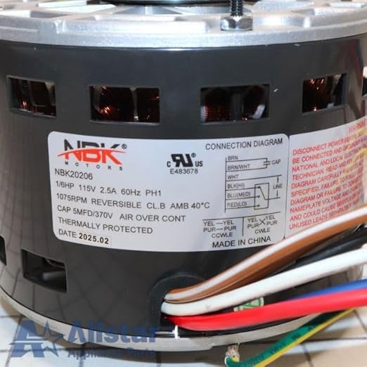 NBK-20206 Direct Drive Blower Motor 1/6 HP