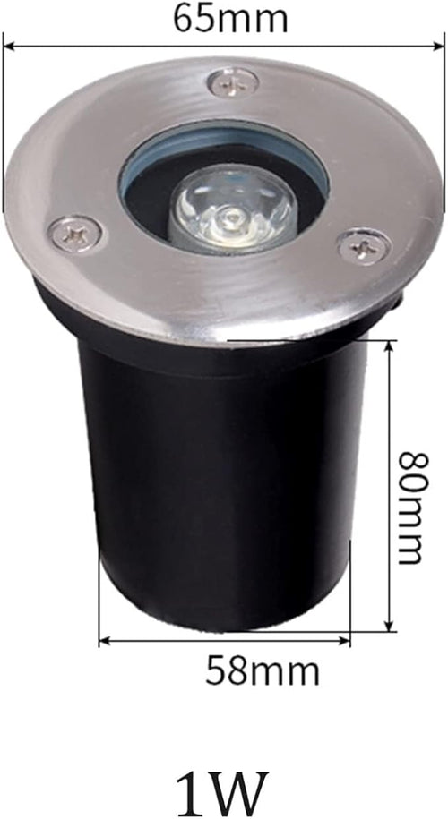 2PCS Led Recessed Floor Spotlight - Floor Landscape Light Round LED Buried Lamp IP65 Waterproof Underground Light for Landscape Decoration Garden Floor Patio Sidewalk Lighting (Purple 1WDC24V