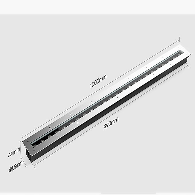 Recessed Outdoor Spotlights - LED Ground Lights Outdoor Long Strip Underground Lights 220V AC IP67 Waterproof LED Recessed Garden Spotlight for Landscape Lighting(Red24W-1000MM)