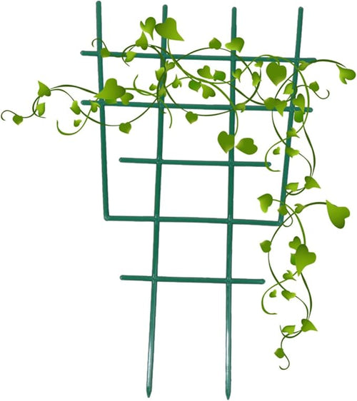 15pcs Garden Trellis for Climbing Plants Plastic Support Cage for Vertical Growth Easy to Assemble Plant Rack for Flowers and Vegetables Heavy-Duty Design Green Coating