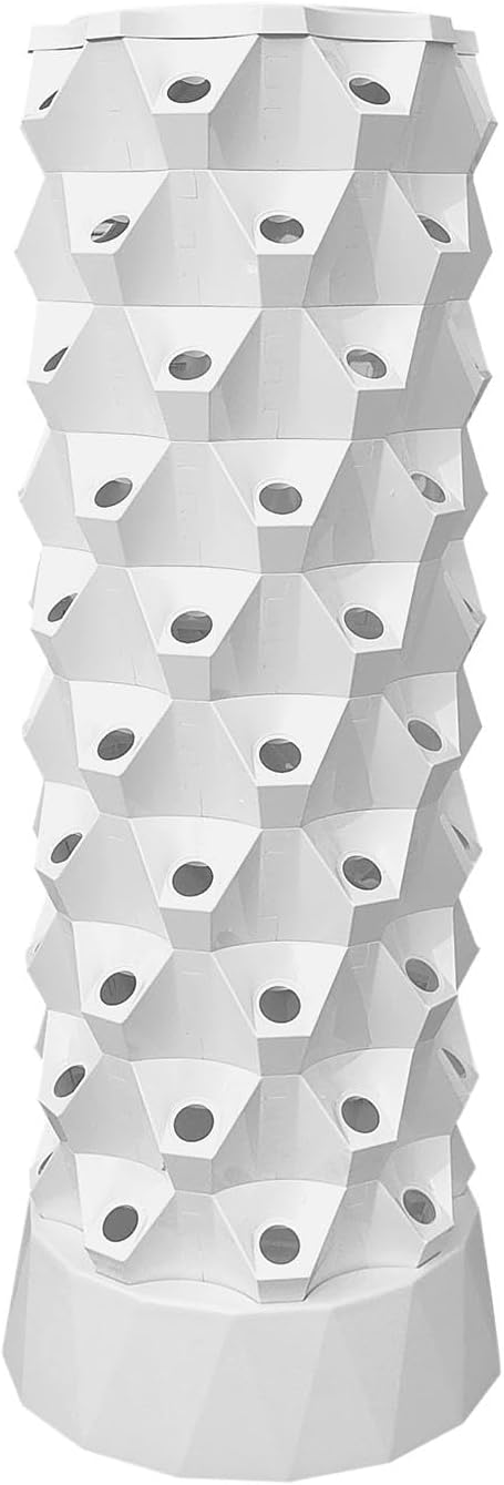 Hydroponics Growing Tower | 80 Slots Hydroponics Farming Tower - Hydroponic Growing Kit Hydroponic Fruit Tower with Water Pump for Strawberries