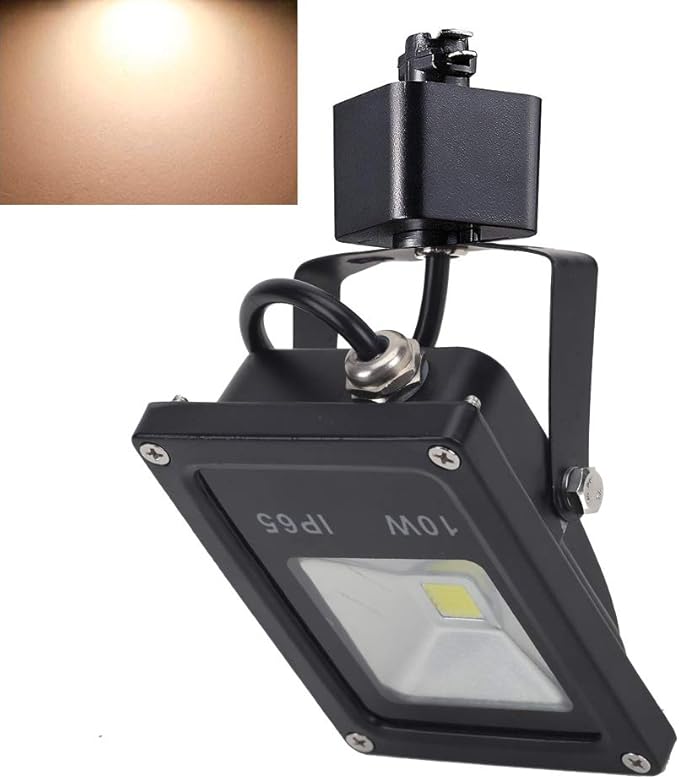 H Track Accent Light 10W LED Spot Light with H-Type Track Adapter Adjustable Spotlights Warm White Stage Light IP65 Waterproof for Shopwindow
