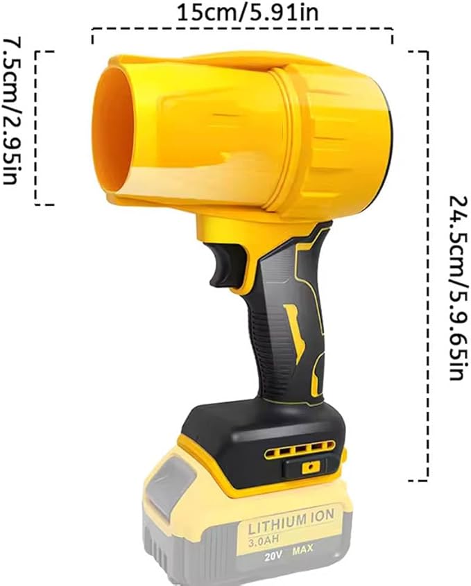 Brushless Leaf Blower for DEWALT 20V Battery Cordless High-Speed Handheld Air Blower Jet Fan Design for Patio Cleaning Lawn Care Blowing Leaves/Dust (No Battery &amp Charger Included)