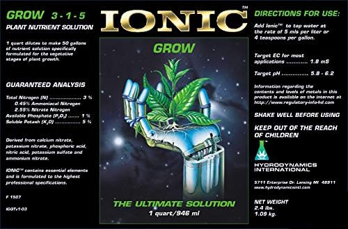 Hydrodynamics HDIONSOGRGAL Ionic Grow Soil 1 Gallon