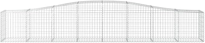 Galvanized Steel Gabion Planter Box Set of 3 Modern Outdoor Garden Bed 157.5x19.7x23.6 Extra Long Silver Raised Landscape Barriers for Patio Yard &amp Driveway