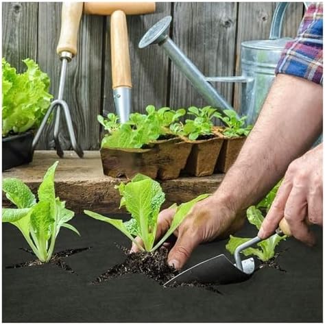 Garden Weed Control Membrane - Durable Geotextile Landscape Fabric for Effective Weed Prevention Plant Mulch 0.9m x 200m Ideal for Gardens and Landscapes