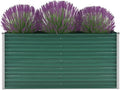 SKM Garden Raised Bed Garden Raised Bed Galvanized Steel 63x15.7x31.3 Green