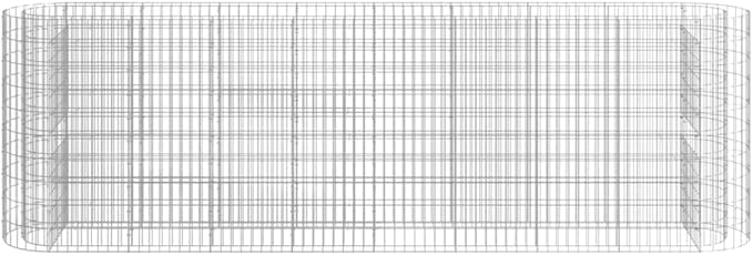 Gabion Raised Bed Gabion Cages Basket Steel Woven Gabion Net Garden Plant Above Ground Garden Boxes Outdoor Garden Galvanized Planters Metal Trough 129.9x19.7x39.4