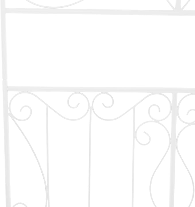 Garden Trellis 2 PCS Iron Plant Trellis Outdoor for Climbing Plants Fence Panels Plant Support for Ivy Vines Rose Flower Heavy-Duty Courtyards Lawns Backyard (White)